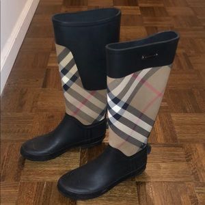 Burberry rain boots